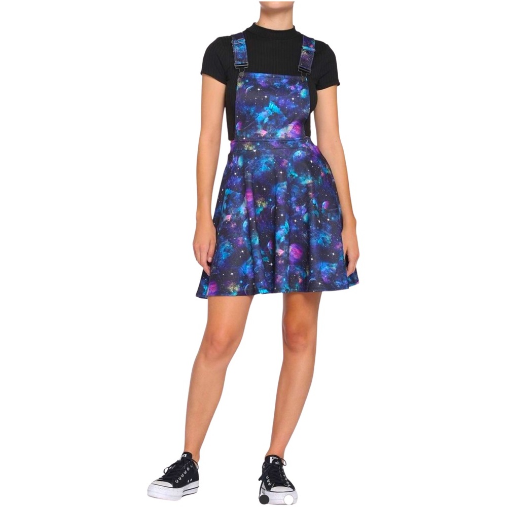 HOT TOPIC WATERCOLOR GALAXY SKIRTALL